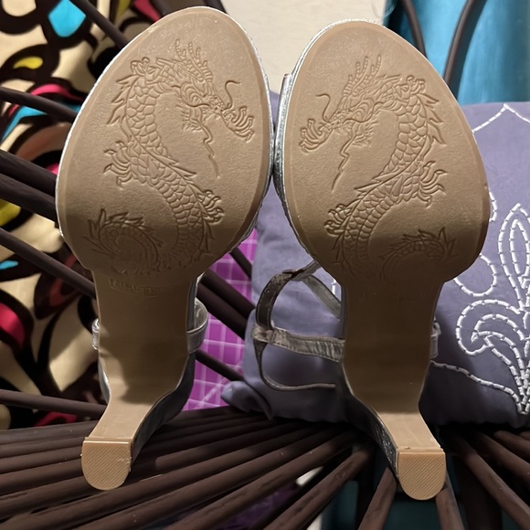 Never Worn Silver T strap Unlisted Heels - Picture 5 of 5